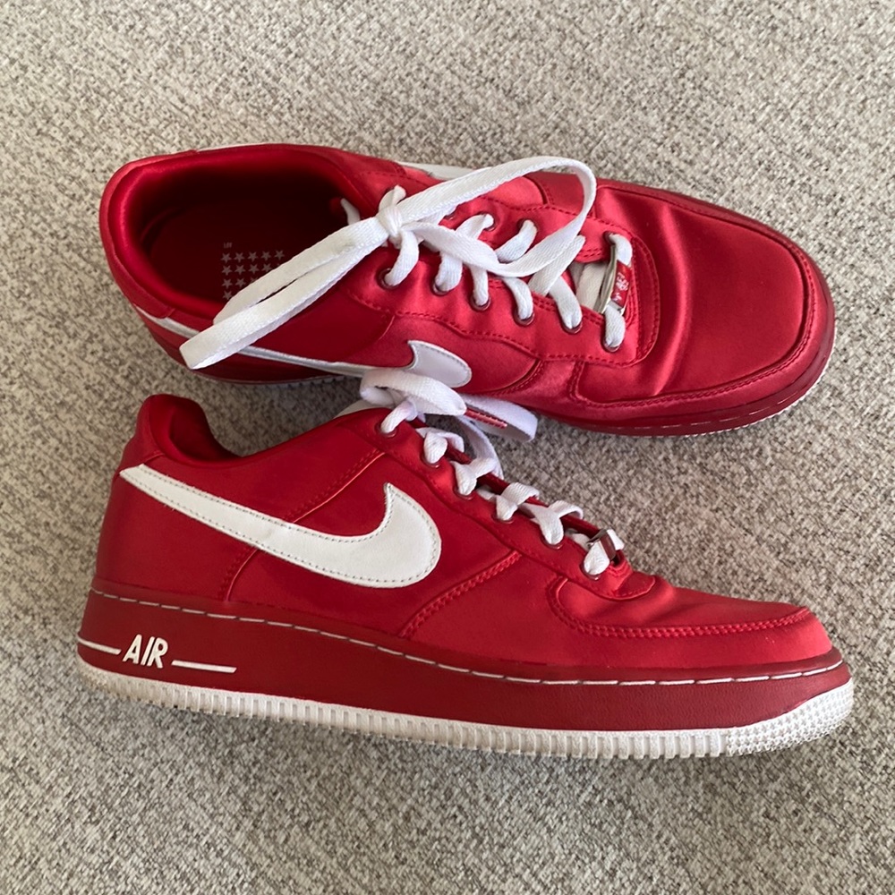 Red Satin Nike Airforce